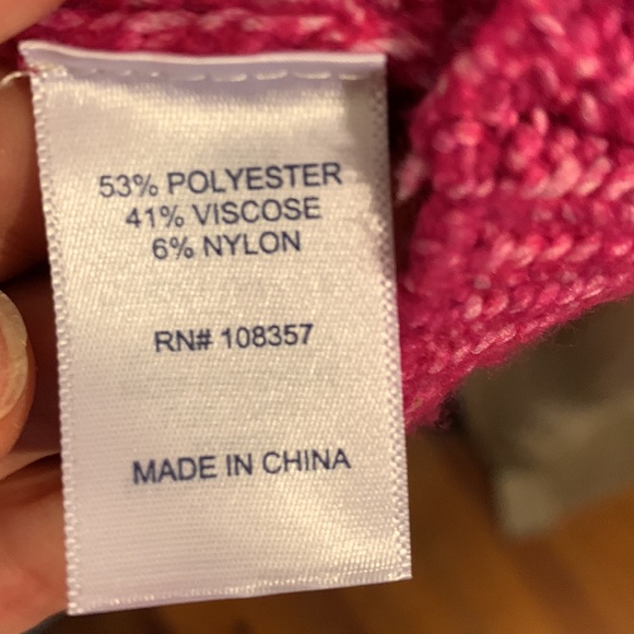 St. John's Bay festival fuchsia mock neck sweater size xxl - Picture 8 of 11